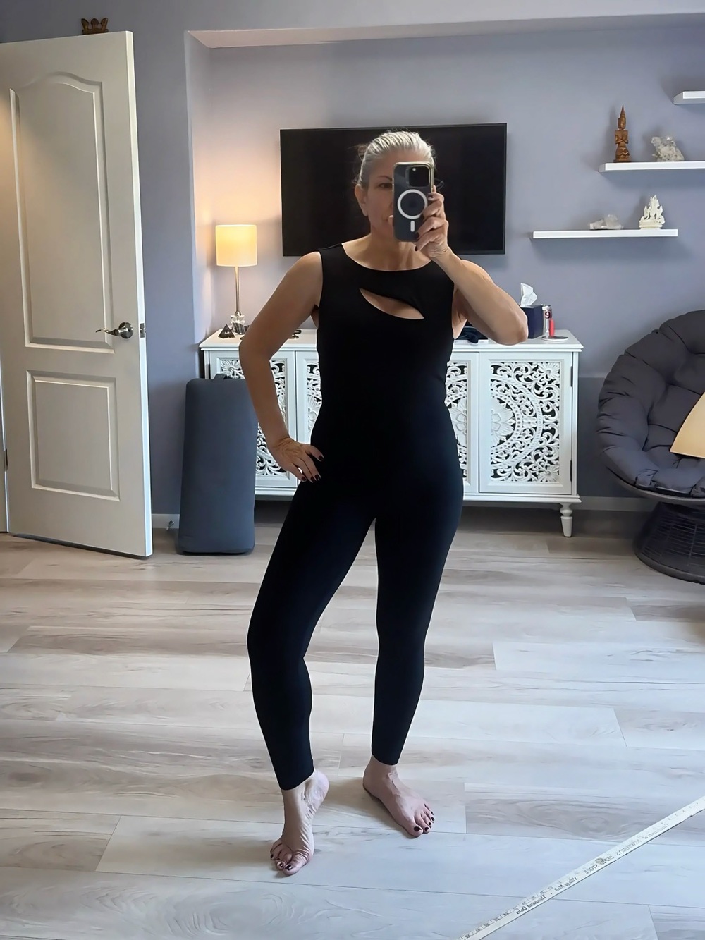 Spiritual Gangster Black Sleeveless Cutout Jumpsuit